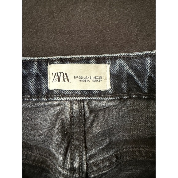 ZARA Women Blue Wash Denim Straight Leg Jeans Size 6 - Picture 5 of 5